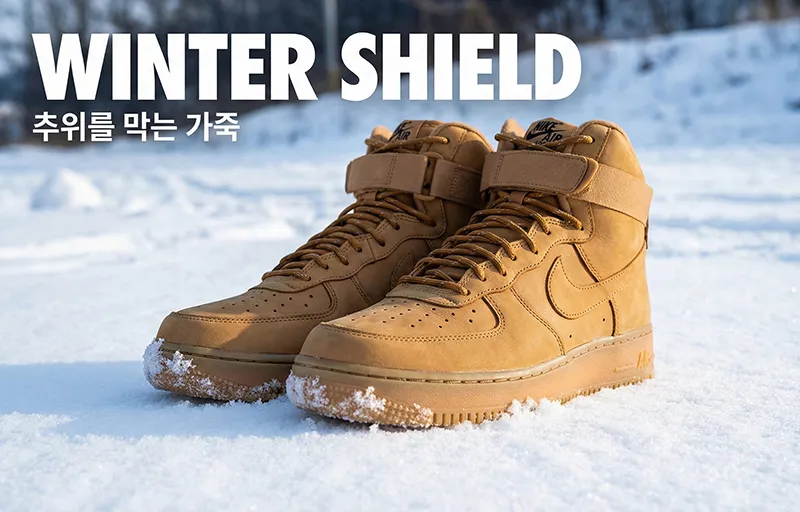 겨울철 가죽 운동화 추천, 눈 오는 날 신발 관리, 방한화 및 겨울용 에어포스 스타일.